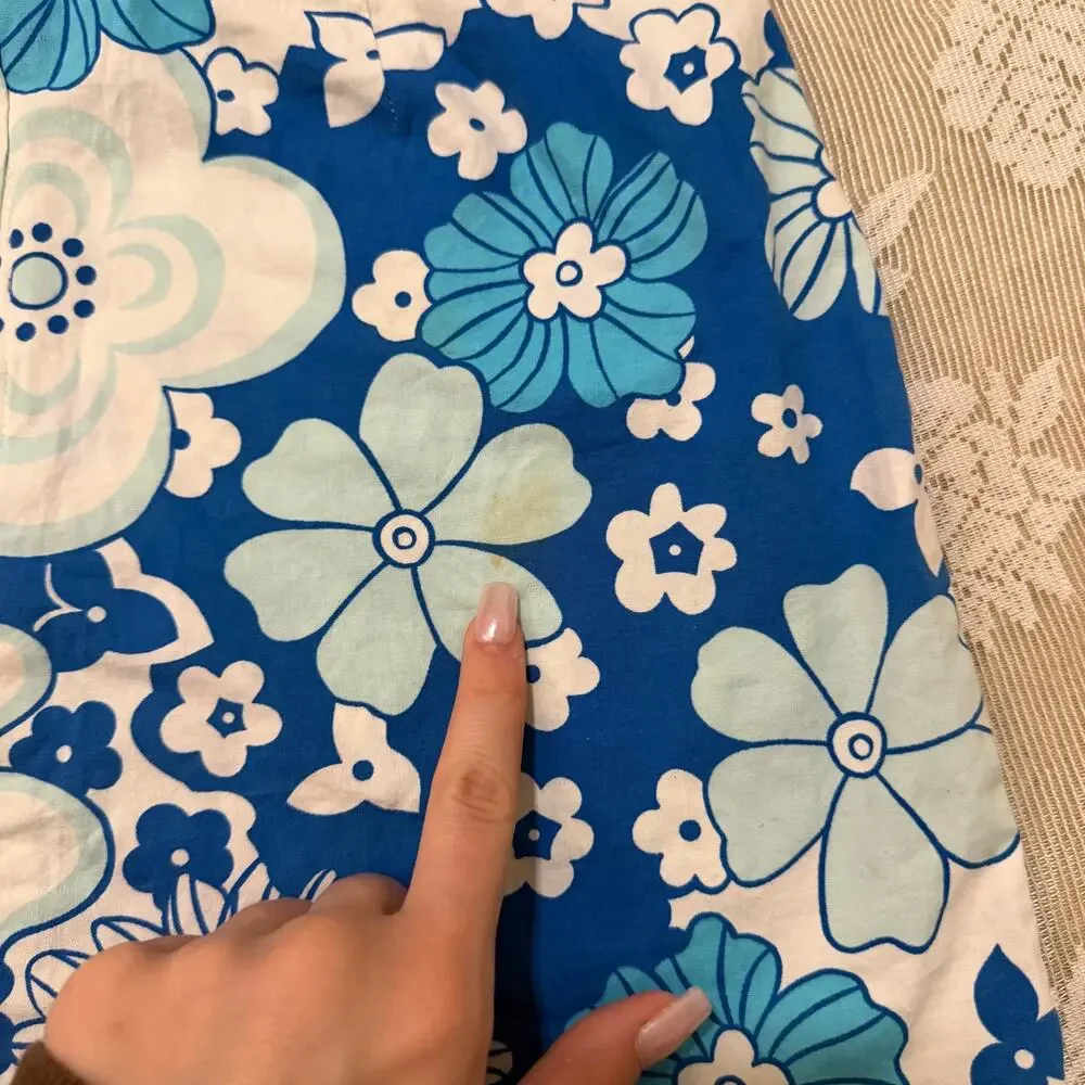 Tracy Evans Limited Blue Floral Mini Skirt Size 5